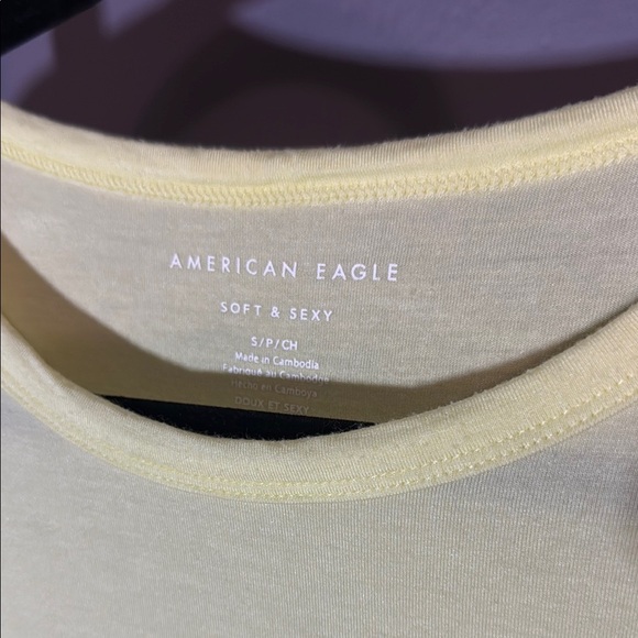 American Eagle Soft & Sexy Tee β Light Yellow - Picture 2 of 4